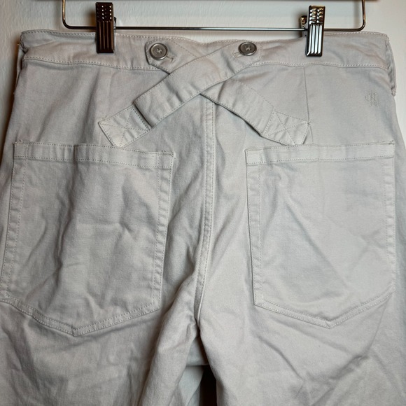 Pilcro Wide Leg Crop Pants‎ Women's 28 Beige Khaki High Rise Casual Cotton Blend - Picture 7 of 8